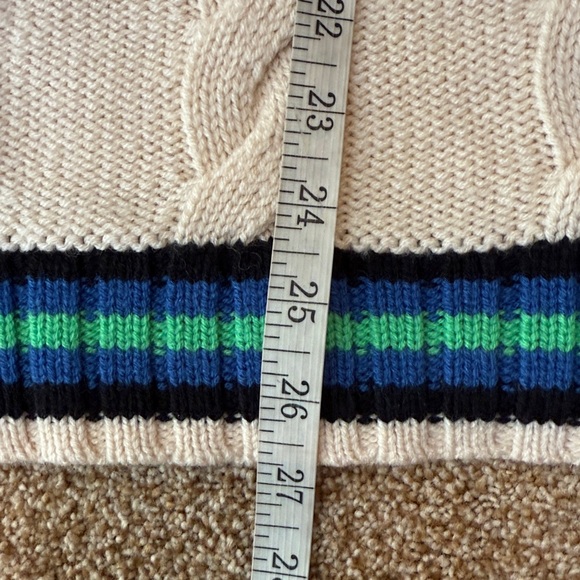 Houston White x Target Cream Cable Knit Cricket/Tennis Sweater Size Medium - Picture 8 of 8